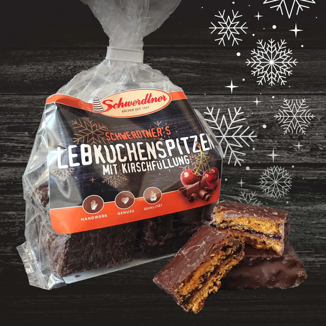 Lebkuchenspitzen mit Kirschfüllung